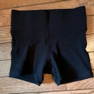 TIGER FRIDAY, Child Small, Black Ribbed Shorts, EUC